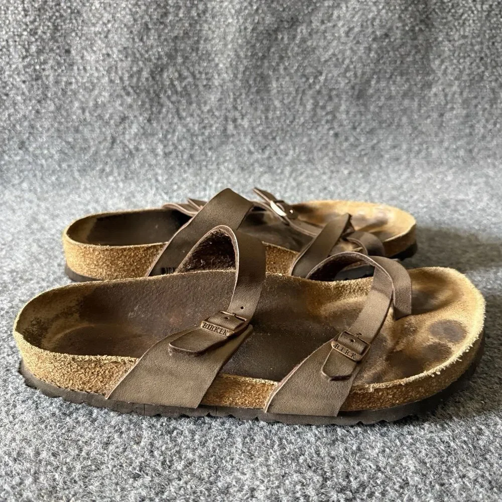 Birkenstock Mayari toe-loop sandalsLeather Buckle Adjustable Strap Slip-On US 7
